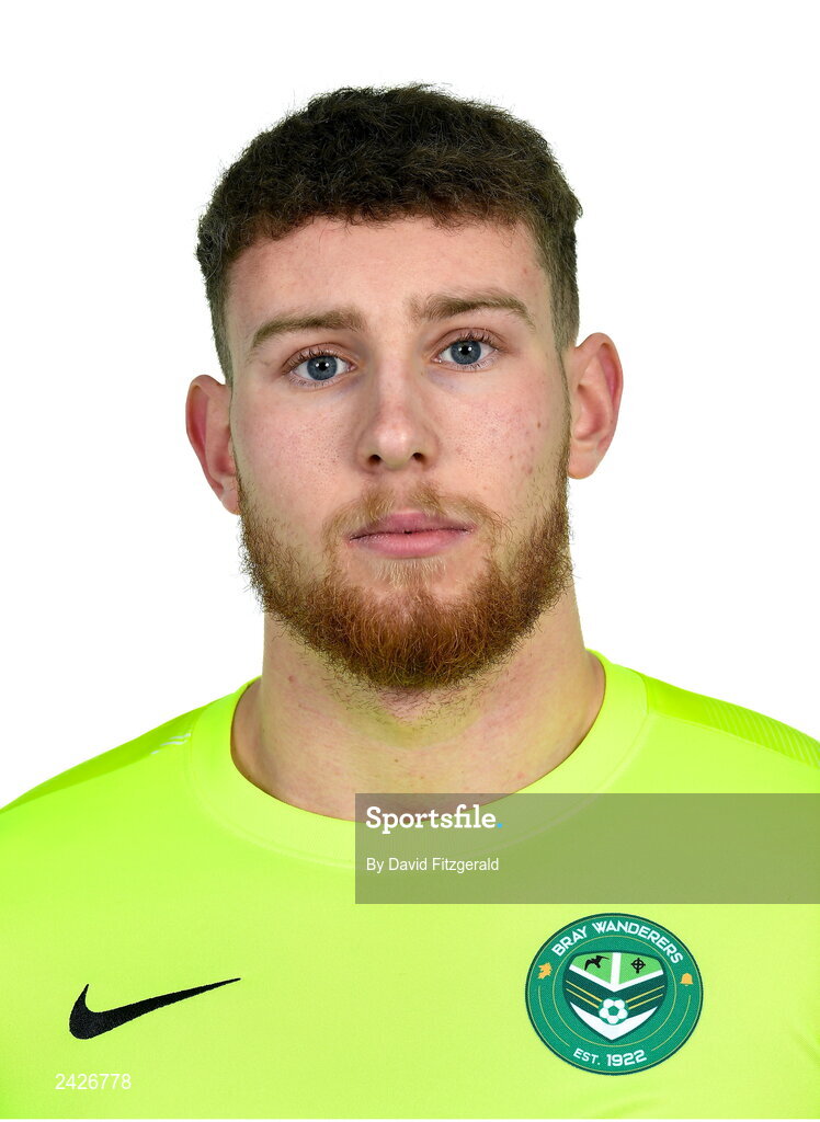 6 February 2023; Alex Moody poses for a portrait during a Bray Wanderers squad portrait session at Carlisle Grounds in Bray, Wicklow. Photo by David Fitzgerald/Sportsfile