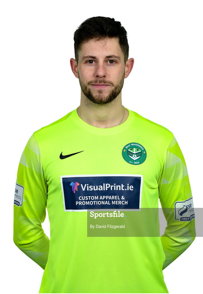 6 February 2023; Stephen McGuinness poses for a portrait during a Bray Wanderers squad portrait session at Carlisle Grounds in Bray, Wicklow. Photo by David Fitzgerald/Sportsfile