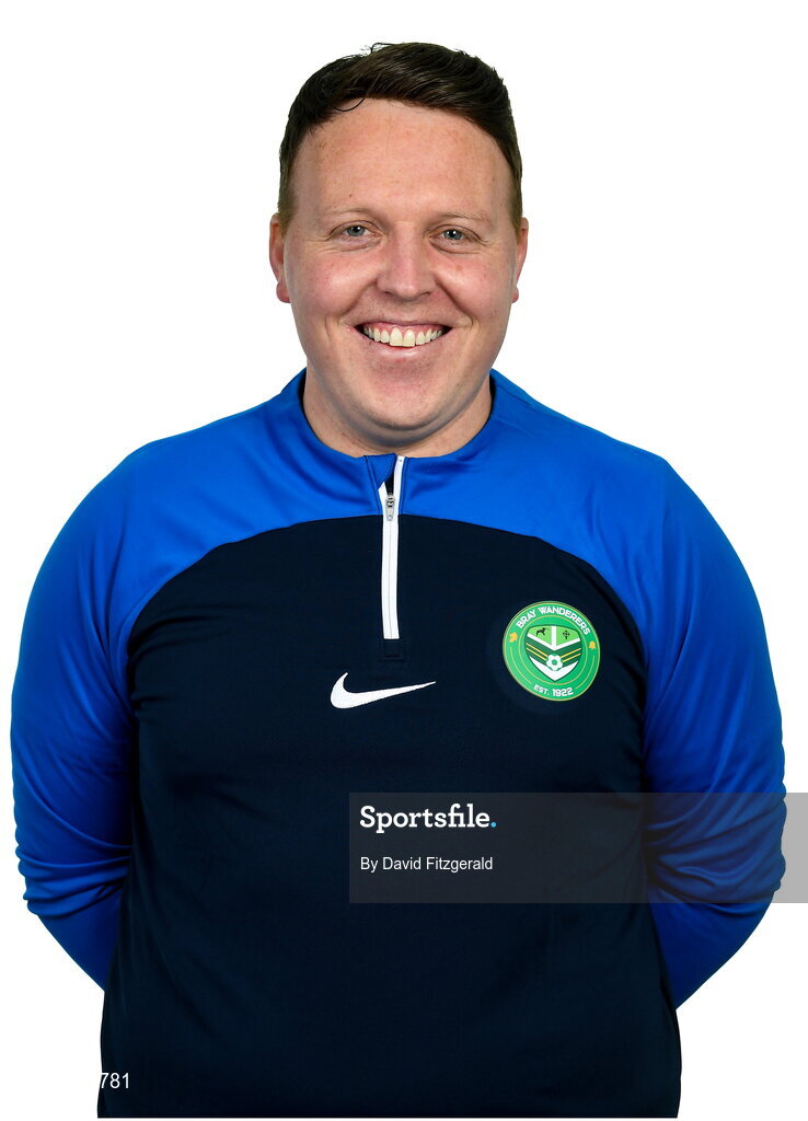 6 February 2023; Head coach Ian Ryan poses for a portrait during a Bray Wanderers squad portrait session at Carlisle Grounds in Bray, Wicklow. Photo by David Fitzgerald/Sportsfile