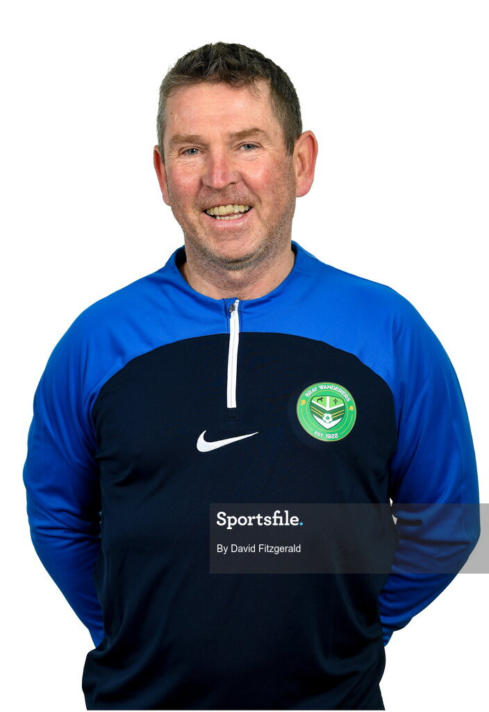 6 February 2023; Club Chairman Tony Richardson poses for a portrait during a Bray Wanderers squad portrait session at Carlisle Grounds in Bray, Wicklow. Photo by David Fitzgerald/Sportsfile