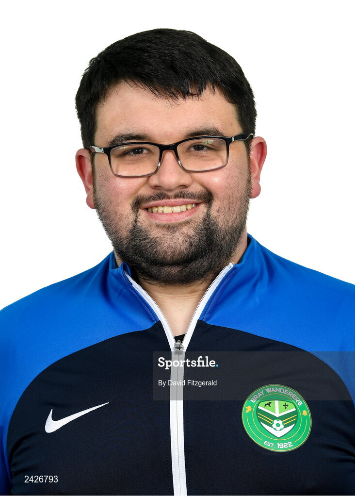 6 February 2023; Josh Dolan poses for a portrait during a Bray Wanderers squad portrait session at Carlisle Grounds in Bray, Wicklow. Photo by David Fitzgerald/Sportsfile