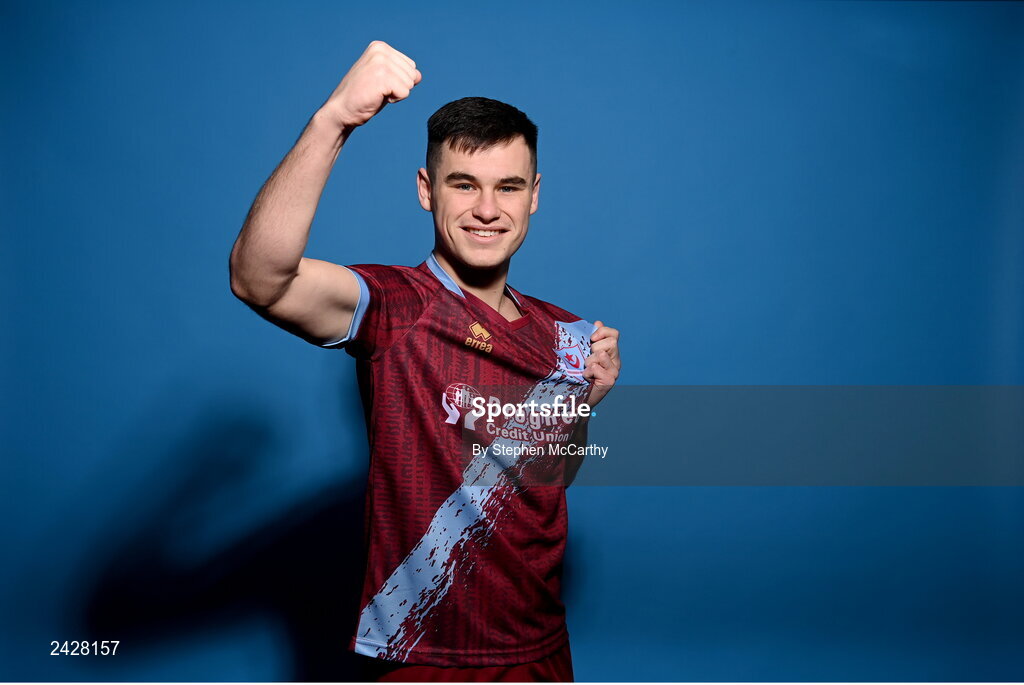 6 February 2023; Evan Weir poses for a portrait during a Drogheda United squad portrait session at Weaver's Park in Drogheda, Louth. Photo by Stephen McCarthy/Sportsfile