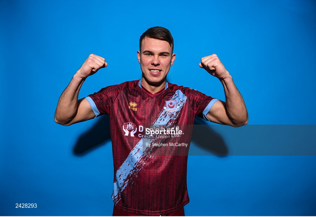 6 February 2023; Dayle Rooney poses for a portrait during a Drogheda United squad portrait session at Weaver's Park in Drogheda, Louth. Photo by Stephen McCarthy/Sportsfile