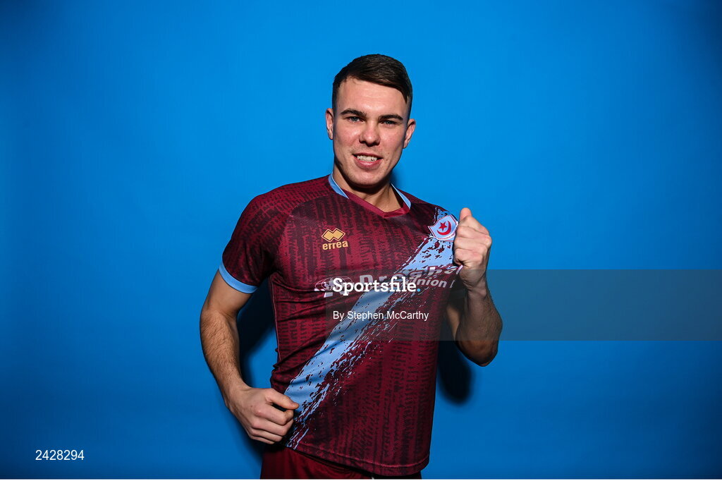 6 February 2023; Dayle Rooney poses for a portrait during a Drogheda United squad portrait session at Weaver's Park in Drogheda, Louth. Photo by Stephen McCarthy/Sportsfile