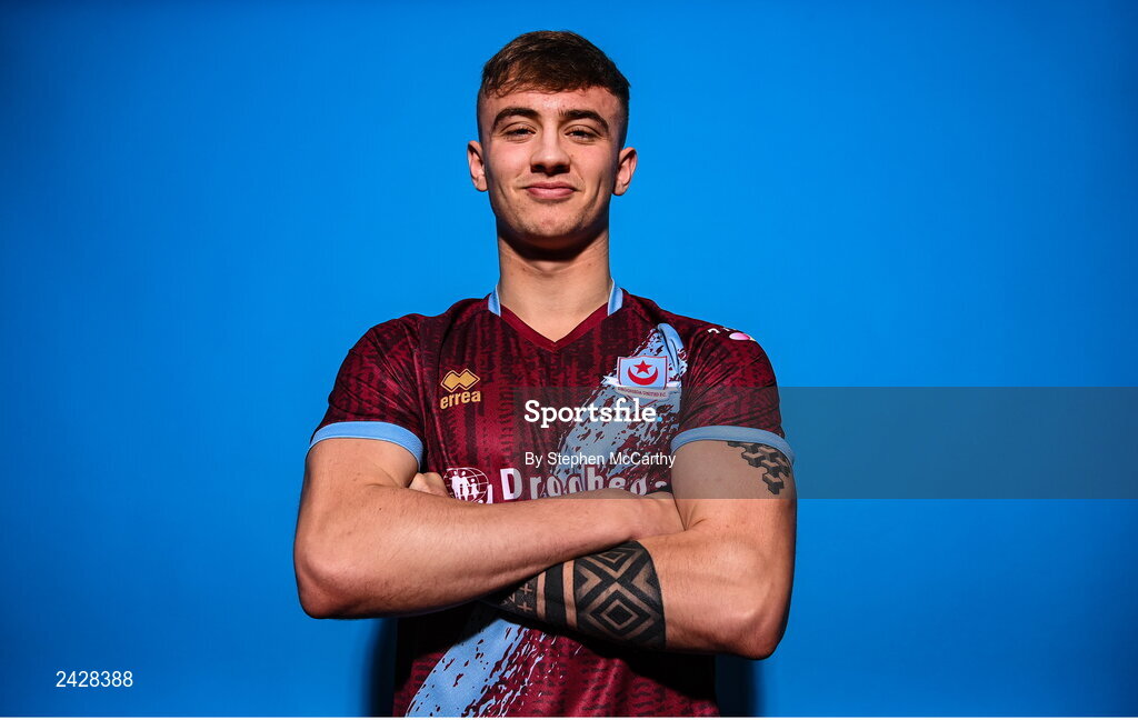6 February 2023; Ben Curtis poses for a portrait during a Drogheda United squad portrait session at Weaver's Park in Drogheda, Louth. Photo by Stephen McCarthy/Sportsfile