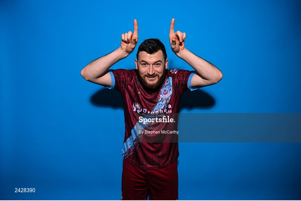 6 February 2023; Ryan Brennan poses for a portrait during a Drogheda United squad portrait session at Weaver's Park in Drogheda, Louth. Photo by Stephen McCarthy/Sportsfile