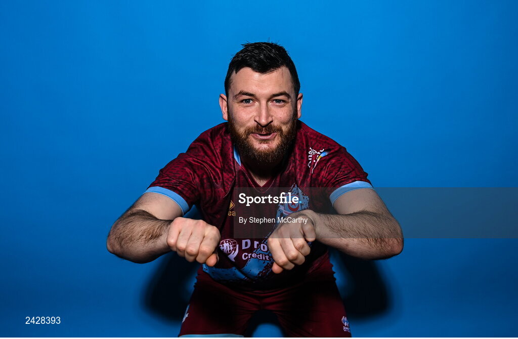 6 February 2023; Ryan Brennan poses for a portrait during a Drogheda United squad portrait session at Weaver's Park in Drogheda, Louth. Photo by Stephen McCarthy/Sportsfile