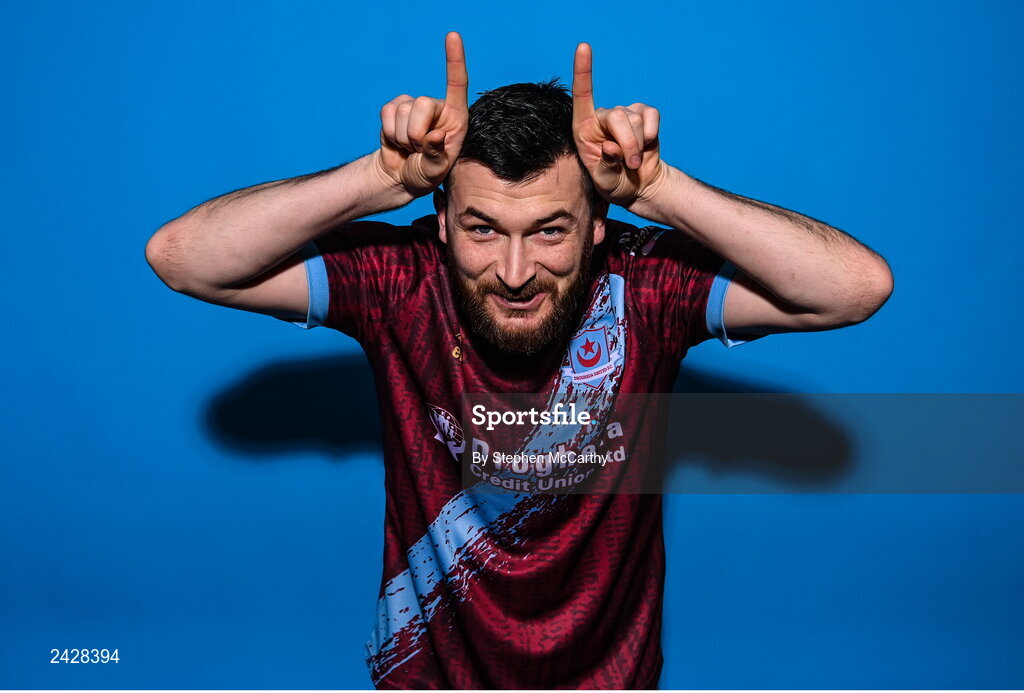 6 February 2023; Ryan Brennan poses for a portrait during a Drogheda United squad portrait session at Weaver's Park in Drogheda, Louth. Photo by Stephen McCarthy/Sportsfile