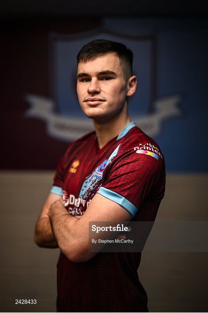 6 February 2023; Evan Weir poses for a portrait during a Drogheda United squad portrait session at Weaver's Park in Drogheda, Louth. Photo by Stephen McCarthy/Sportsfile