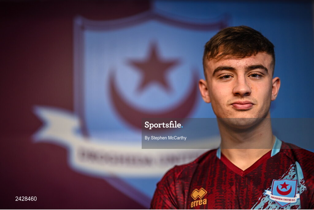 6 February 2023; Ben Curtis poses for a portrait during a Drogheda United squad portrait session at Weaver's Park in Drogheda, Louth. Photo by Stephen McCarthy/Sportsfile