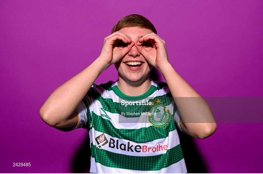 7 February 2023; Jaime Thompson poses for a portrait during a Shamrock Rovers squad portrait session at Roadstone Group Sports Club in Dublin. Photo by Stephen McCarthy/Sportsfile