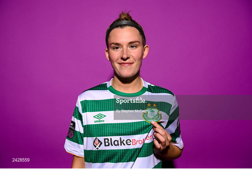 7 February 2023; Shauna Fox poses for a portrait during a Shamrock Rovers squad portrait session at Roadstone Group Sports Club in Dublin. Photo by Stephen McCarthy/Sportsfile