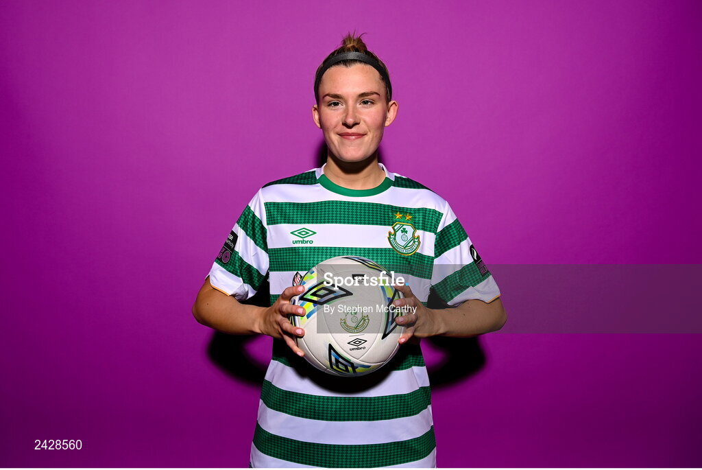 7 February 2023; Shauna Fox poses for a portrait during a Shamrock Rovers squad portrait session at Roadstone Group Sports Club in Dublin. Photo by Stephen McCarthy/Sportsfile