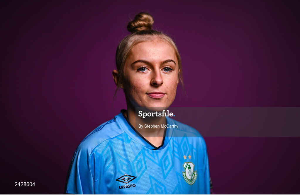 7 February 2023; Goalkeeper Summer Lawless poses for a portrait during a Shamrock Rovers squad portrait session at Roadstone Group Sports Club in Dublin. Photo by Stephen McCarthy/Sportsfile