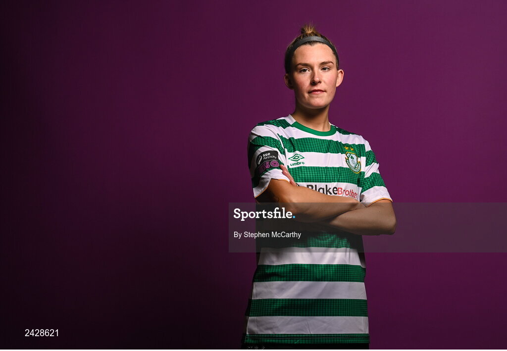 7 February 2023; Shauna Fox poses for a portrait during a Shamrock Rovers squad portrait session at Roadstone Group Sports Club in Dublin. Photo by Stephen McCarthy/Sportsfile