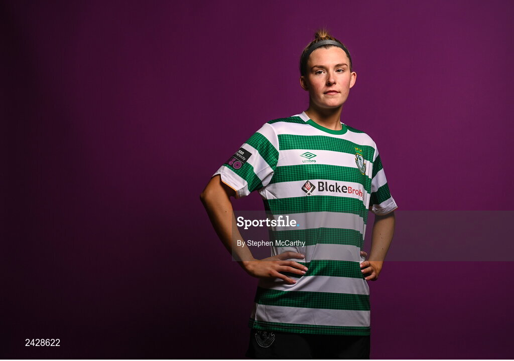 7 February 2023; Shauna Fox poses for a portrait during a Shamrock Rovers squad portrait session at Roadstone Group Sports Club in Dublin. Photo by Stephen McCarthy/Sportsfile