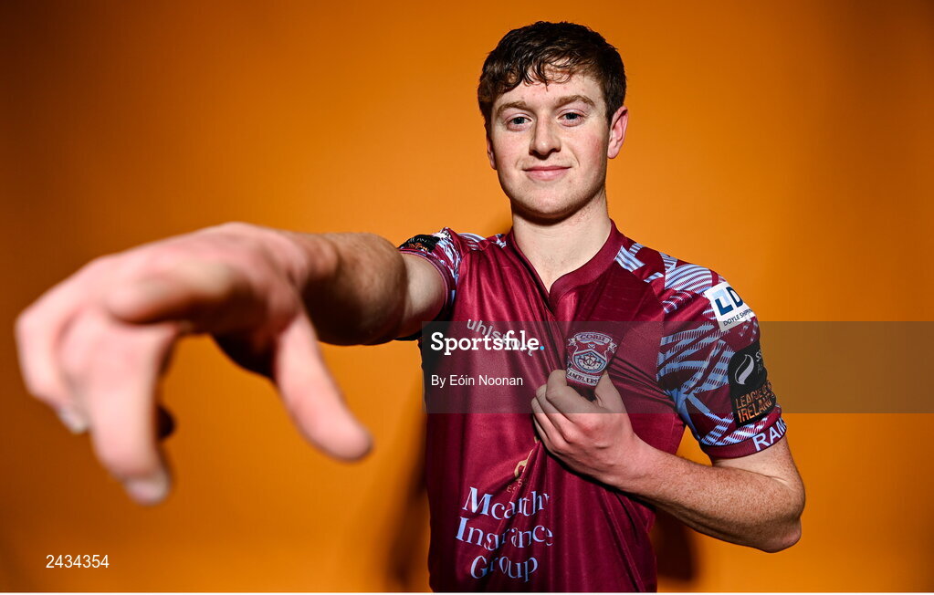 15 February 2023; Daragh Connell poses for a portrait during a Cobh Ramblers squad portrait session at Lotamore Park in Mayfield, Cork. Photo by Eóin Noonan/Sportsfile