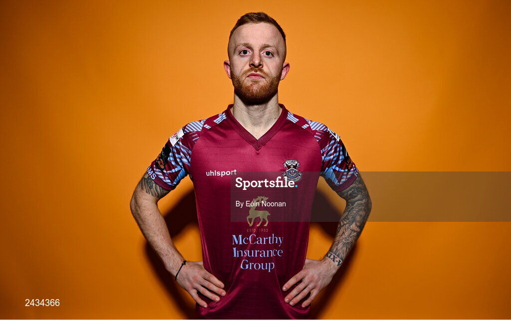 15 February 2023; Jack Doherty poses for a portrait during a Cobh Ramblers squad portrait session at Lotamore Park in Mayfield, Cork. Photo by Eóin Noonan/Sportsfile