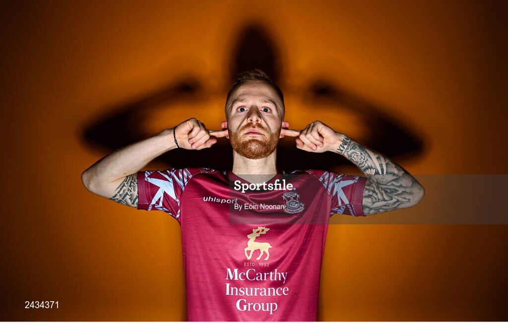 15 February 2023; Jack Doherty poses for a portrait during a Cobh Ramblers squad portrait session at Lotamore Park in Mayfield, Cork. Photo by Eóin Noonan/Sportsfile