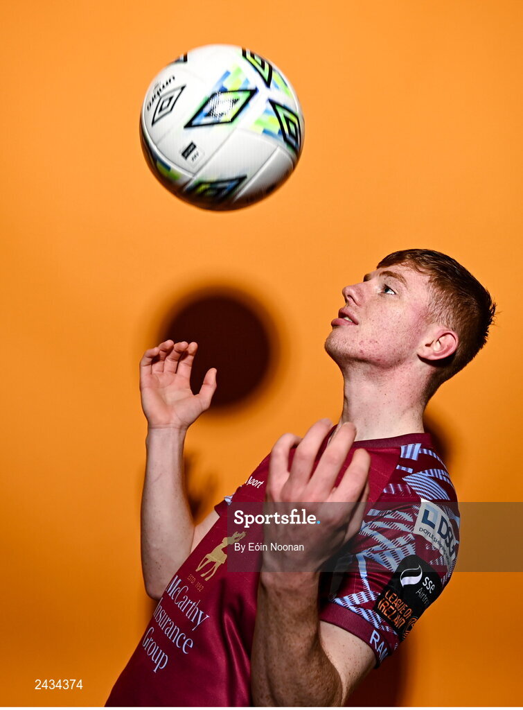 15 February 2023; Cian Browne poses for a portrait during a Cobh Ramblers squad portrait session at Lotamore Park in Mayfield, Cork. Photo by Eóin Noonan/Sportsfile