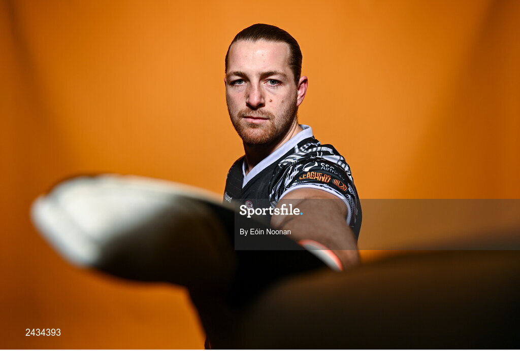 15 February 2023; Lee Steacy poses for a portrait during a Cobh Ramblers squad portrait session at Lotamore Park in Mayfield, Cork. Photo by Eóin Noonan/Sportsfile