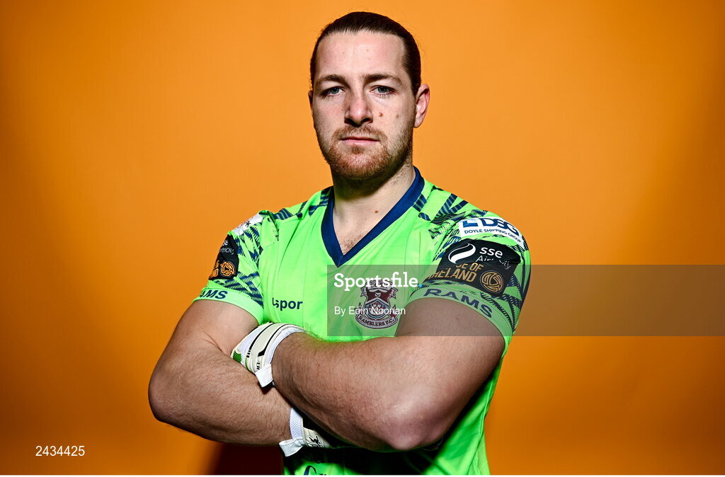 15 February 2023; Lee Steacy poses for a portrait during a Cobh Ramblers squad portrait session at Lotamore Park in Mayfield, Cork. Photo by Eóin Noonan/Sportsfile