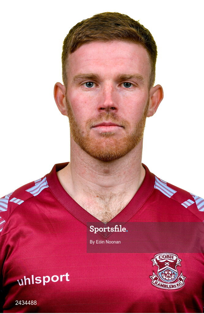 15 February 2023; Jason Abbott poses for a portrait during a Cobh Ramblers squad portrait session at Lotamore Park in Mayfield, Cork. Photo by Eóin Noonan/Sportsfile