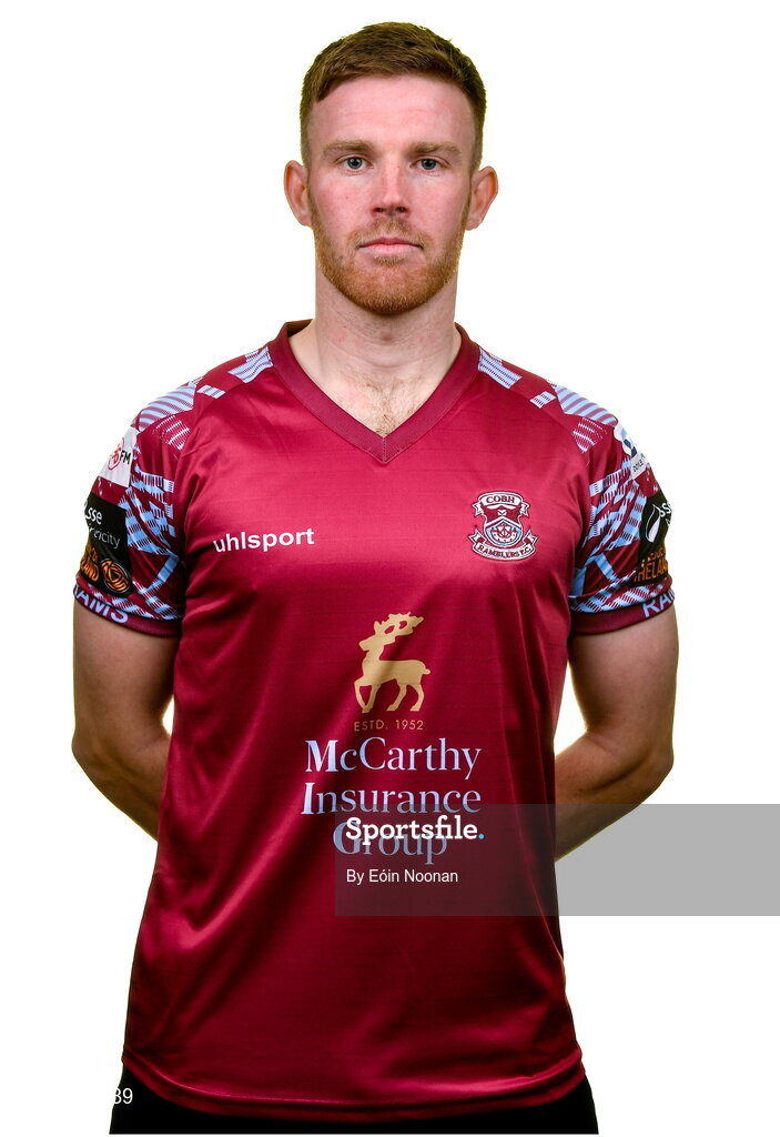 15 February 2023; Jason Abbott poses for a portrait during a Cobh Ramblers squad portrait session at Lotamore Park in Mayfield, Cork. Photo by Eóin Noonan/Sportsfile