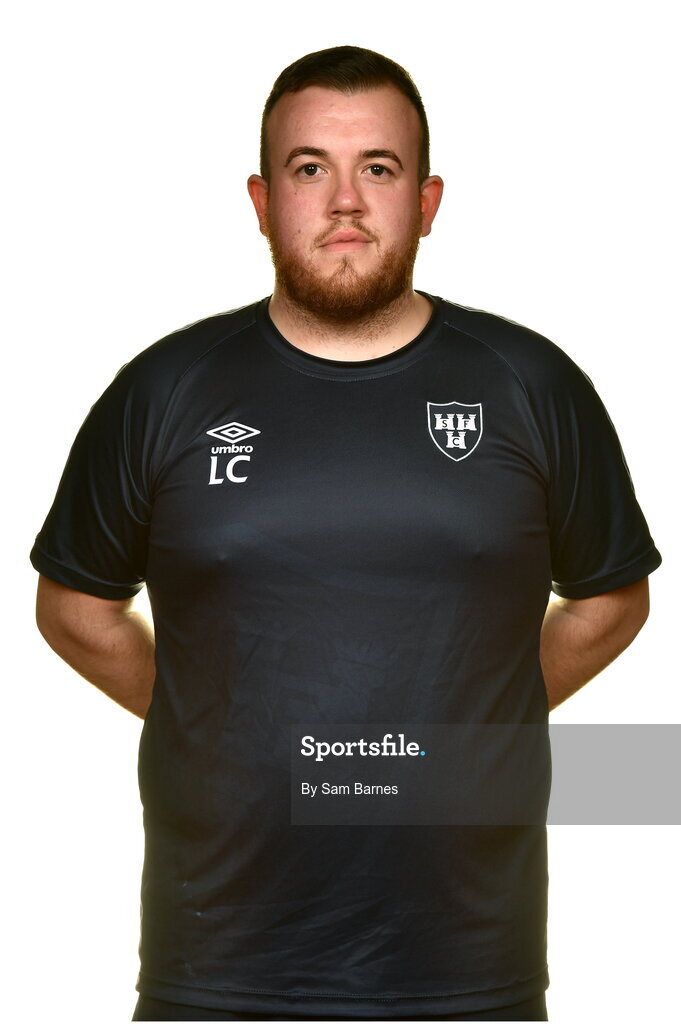 20 February 2023; Kitman Luke Creagh poses for a portrait during a Shelbourne squad portrait session at Tolka Park in Dublin. Photo by Sam Barnes/Sportsfile