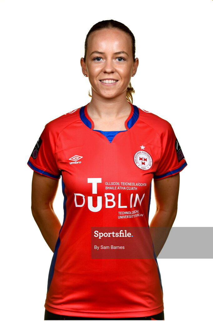 20 February 2023; Kerri Letmon during a Shelbourne squad portrait session at Tolka Park in Dublin. Photo by Sam Barnes/Sportsfile