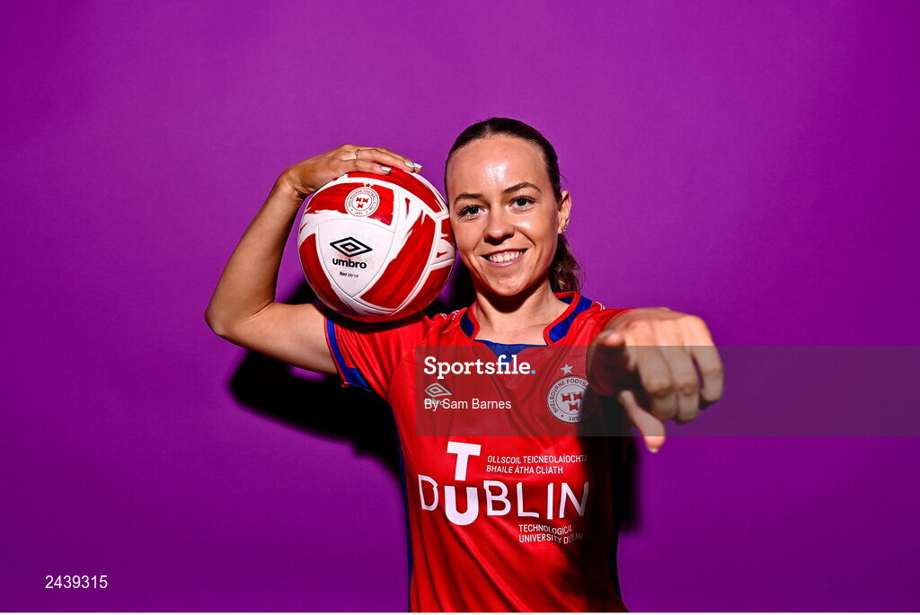20 February 2023; Kerri Letmon poses for a portrait during a Shelbourne squad portrait session at Tolka Park in Dublin. Photo by Sam Barnes/Sportsfile