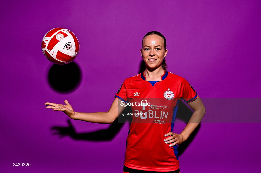 20 February 2023; Kerri Letmon poses for a portrait during a Shelbourne squad portrait session at Tolka Park in Dublin. Photo by Sam Barnes/Sportsfile