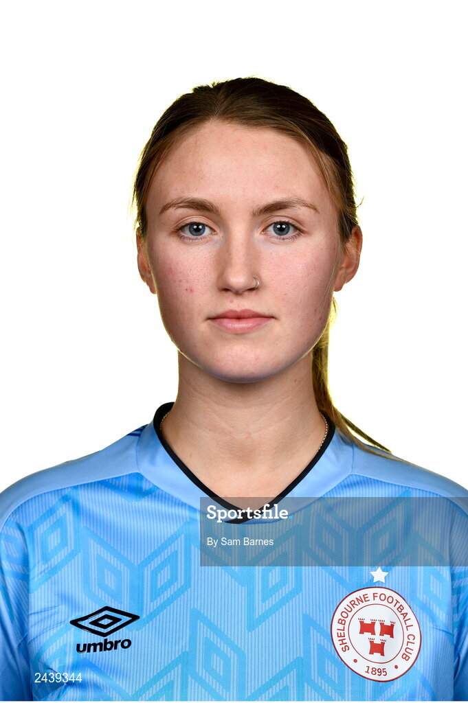 20 February 2023; Courtney Maguire during a Shelbourne squad portrait session at Tolka Park in Dublin. Photo by Sam Barnes/Sportsfile