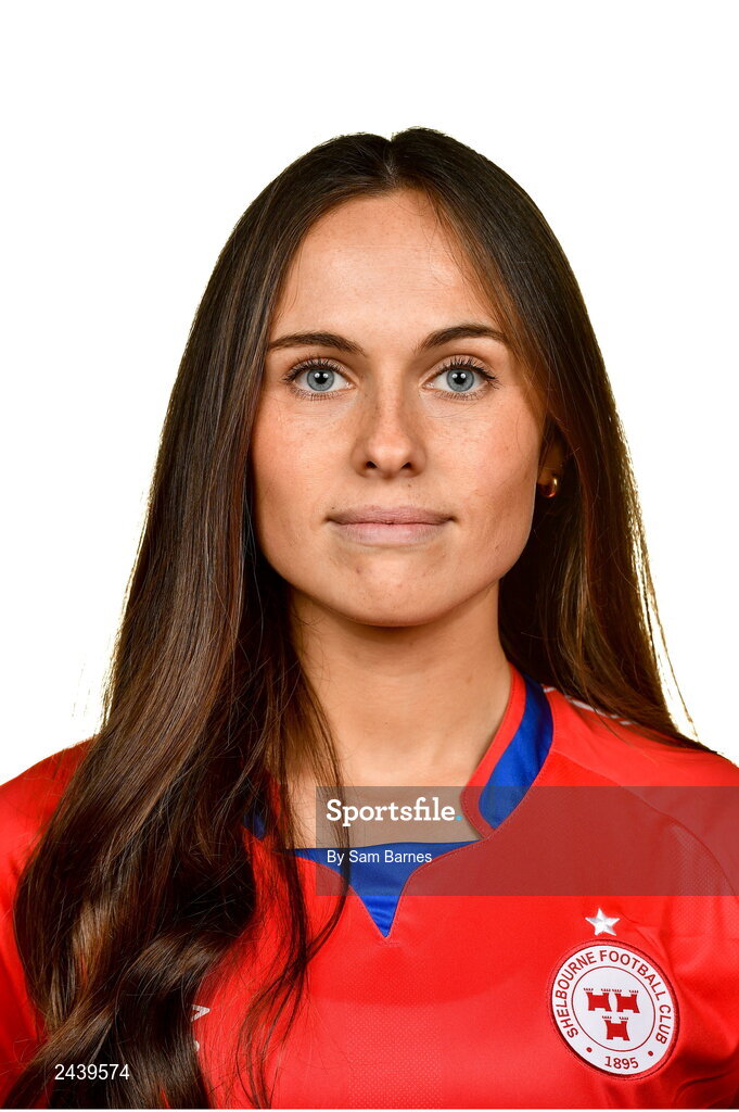 20 February 2023; Kayla Hamric during a Shelbourne squad portrait session at Tolka Park in Dublin. Photo by Sam Barnes/Sportsfile