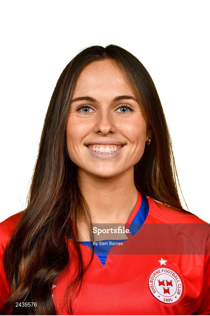 20 February 2023; Kayla Hamric during a Shelbourne squad portrait session at Tolka Park in Dublin. Photo by Sam Barnes/Sportsfile