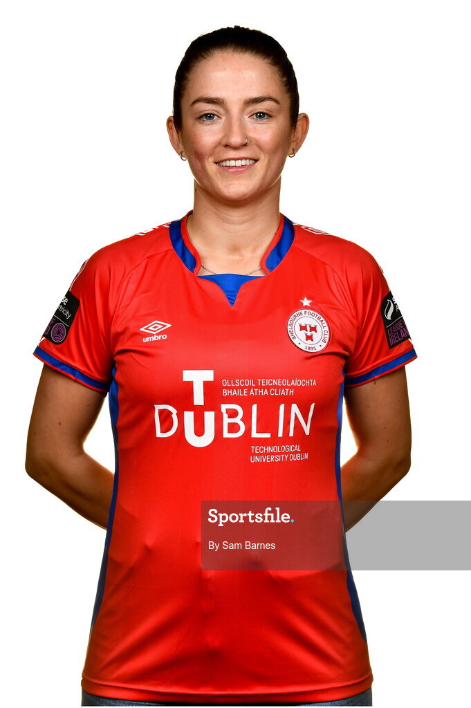 20 February 2023; Siobhán Killeen during a Shelbourne squad portrait session at Tolka Park in Dublin. Photo by Sam Barnes/Sportsfile