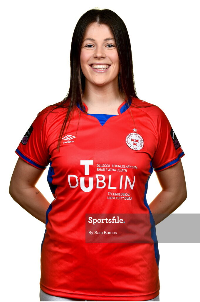 20 February 2023; Christie Gray during a Shelbourne squad portrait session at Tolka Park in Dublin. Photo by Sam Barnes/Sportsfile