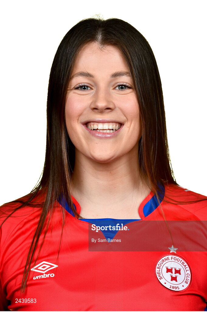 20 February 2023; Christie Gray during a Shelbourne squad portrait session at Tolka Park in Dublin. Photo by Sam Barnes/Sportsfile