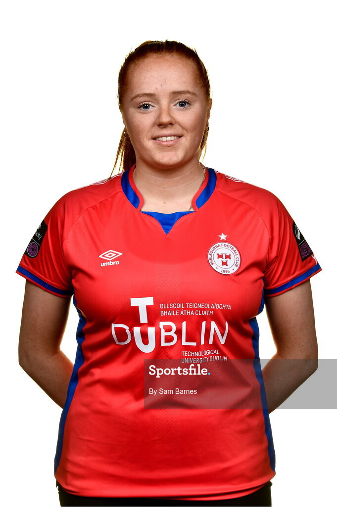 20 February 2023; Kate O'Dowd during a Shelbourne squad portrait session at Tolka Park in Dublin. Photo by Sam Barnes/Sportsfile