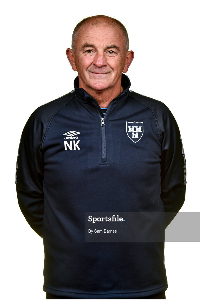 20 February 2023; Manager Noel King during a Shelbourne squad portrait session at Tolka Park in Dublin. Photo by Sam Barnes/Sportsfile