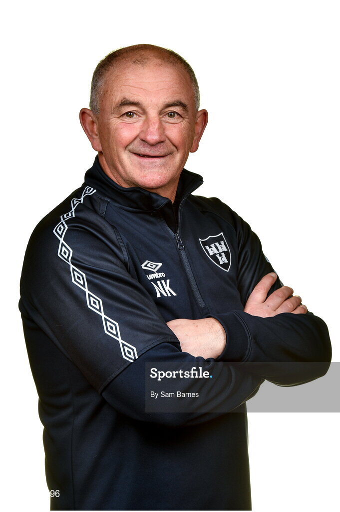 20 February 2023; Manager Noel King during a Shelbourne squad portrait session at Tolka Park in Dublin. Photo by Sam Barnes/Sportsfile