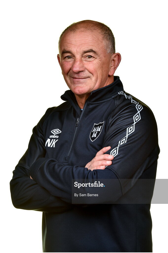 20 February 2023; Manager Noel King during a Shelbourne squad portrait session at Tolka Park in Dublin. Photo by Sam Barnes/Sportsfile