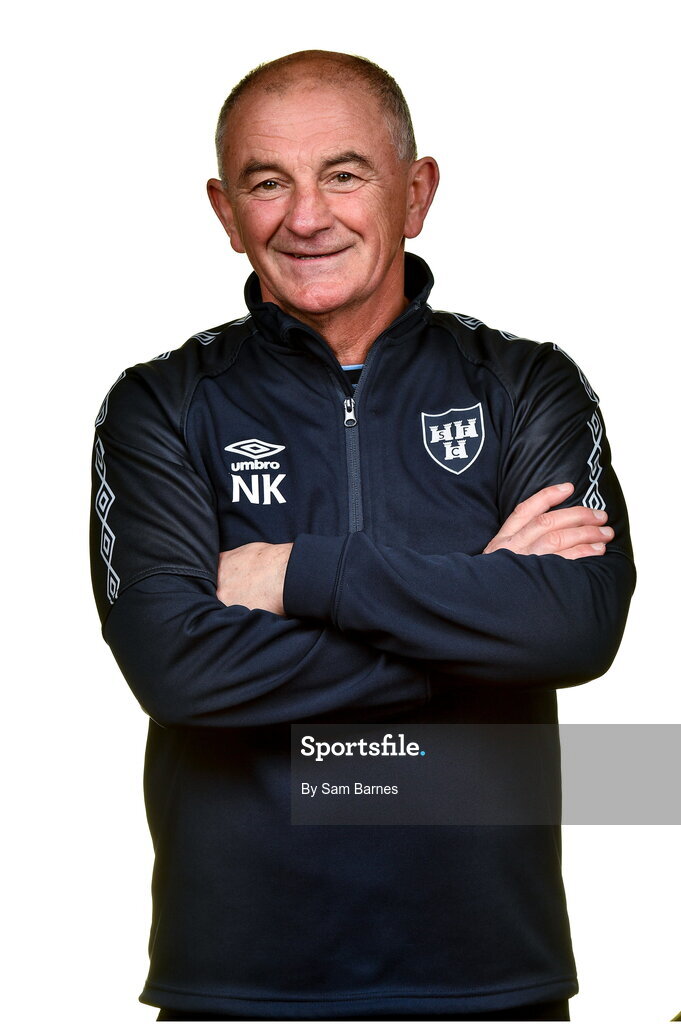 20 February 2023; Manager Noel King during a Shelbourne squad portrait session at Tolka Park in Dublin. Photo by Sam Barnes/Sportsfile
