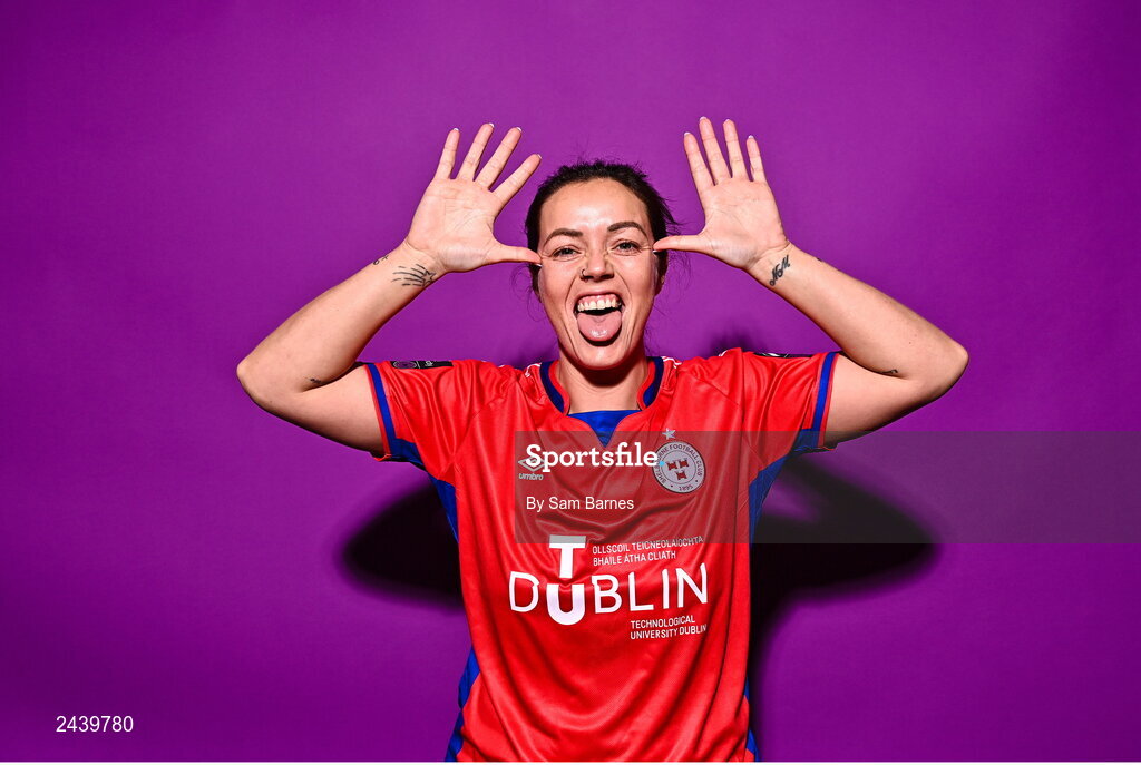 20 February 2023; Noelle Murray poses for a portrait during a Shelbourne squad portrait session at Tolka Park in Dublin. Photo by Sam Barnes/Sportsfile