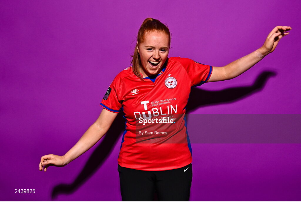 20 February 2023; Kate O'Dowd poses for a portrait during a Shelbourne squad portrait session at Tolka Park in Dublin. Photo by Sam Barnes/Sportsfile
