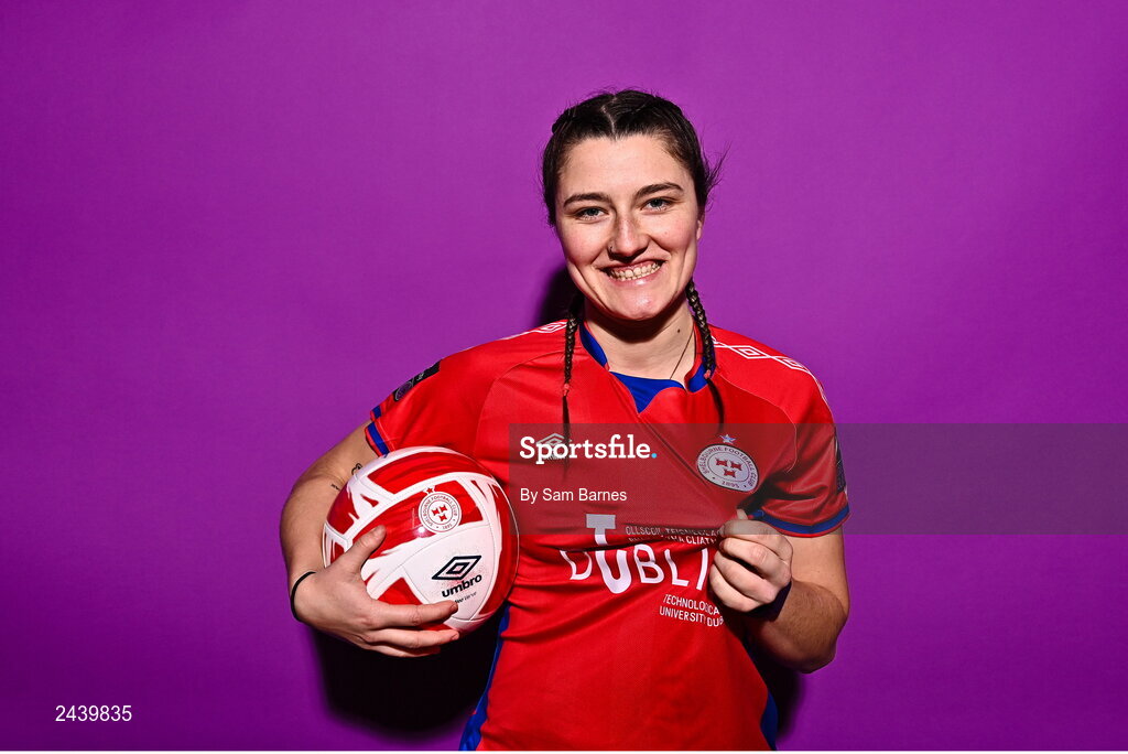 20 February 2023; Keeva Keenan poses for a portrait during a Shelbourne squad portrait session at Tolka Park in Dublin. Photo by Sam Barnes/Sportsfile