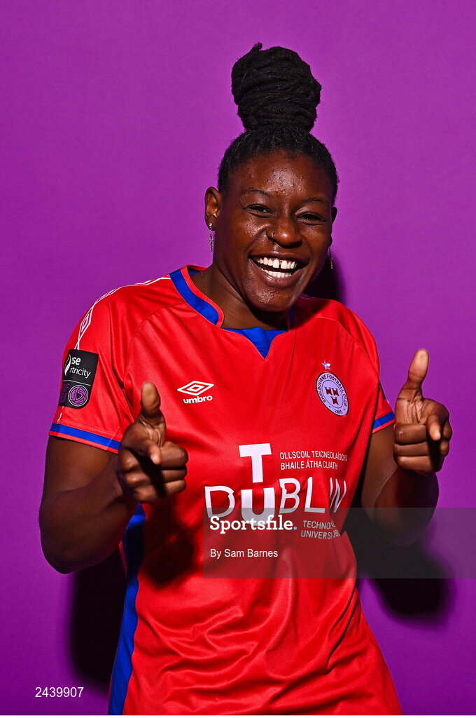 20 February 2023; Ruvimbo Mucherera poses for a portrait during a Shelbourne squad portrait session at Tolka Park in Dublin. Photo by Sam Barnes/Sportsfile