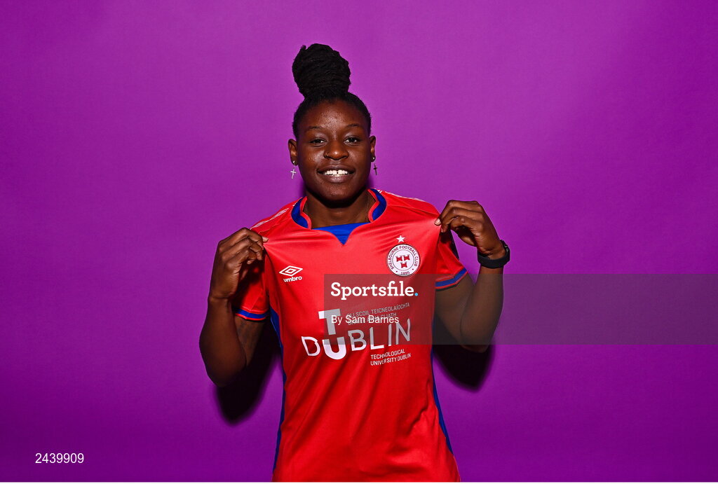 20 February 2023; Ruvimbo Mucherera poses for a portrait during a Shelbourne squad portrait session at Tolka Park in Dublin. Photo by Sam Barnes/Sportsfile