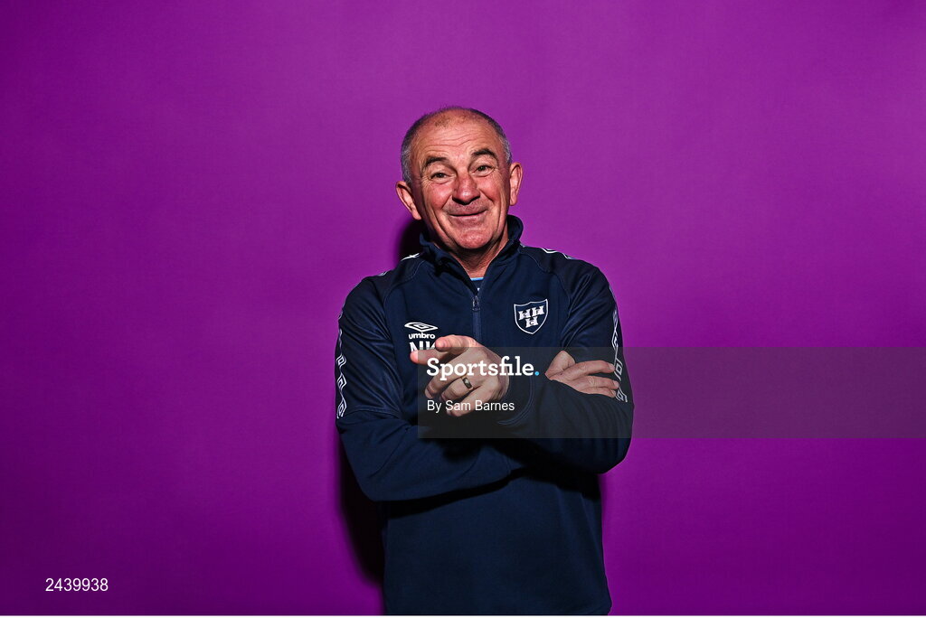 20 February 2023; Manager Noel King poses for a portrait during a Shelbourne squad portrait session at Tolka Park in Dublin. Photo by Sam Barnes/Sportsfile