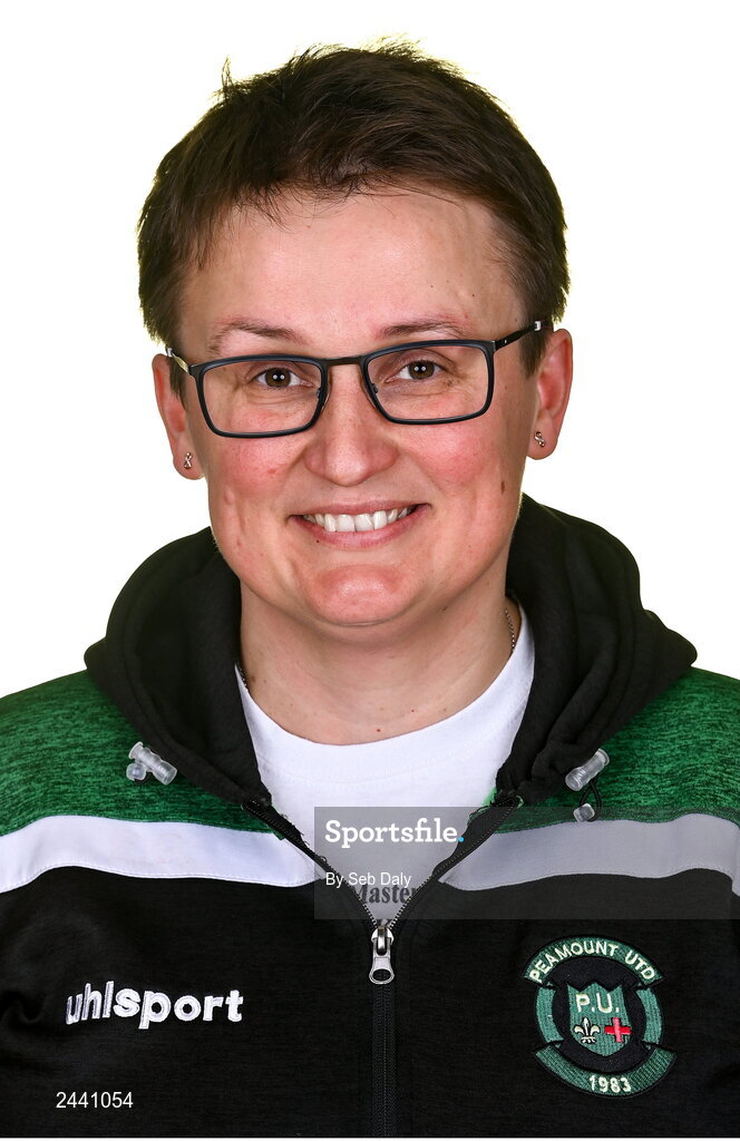 23 February 2023; Physiotherapist Aga Kaletka stands for a portrait during a Peamount United squad portrait session at PRL Park in Greenogue, Dublin. Photo by Seb Daly/Sportsfile